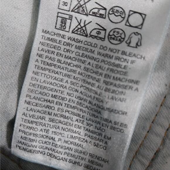 LEVI'S! STRAUSS BLUE DENIM CLASSIC 511 STRAIGHT LEG JEANS, DISTRESSED! SZ 34X34 - Picture 10 of 11